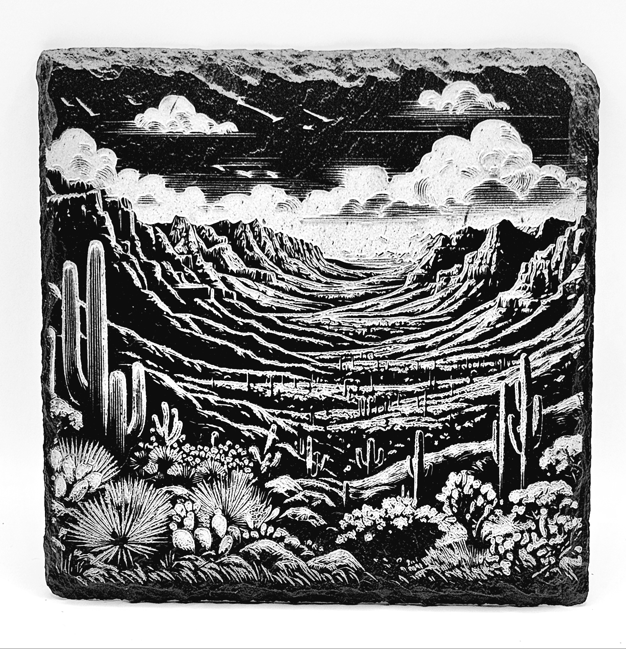 Engraved Tile - Custom ceramic engraving